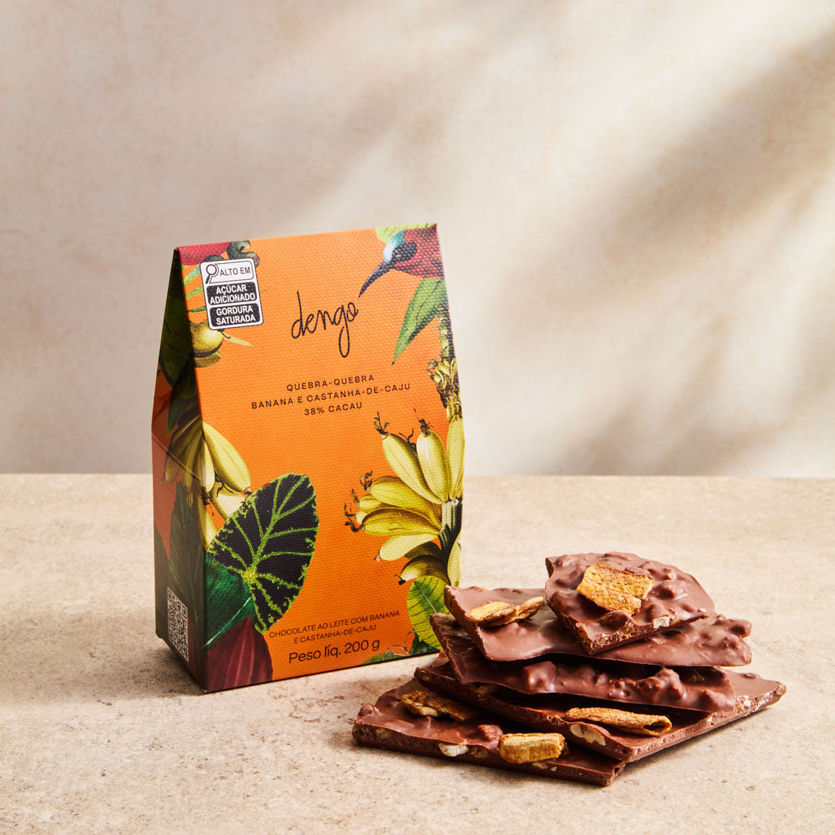 Chocolate Quebra-Quebra de Banana e Castanha de Caju | 200g